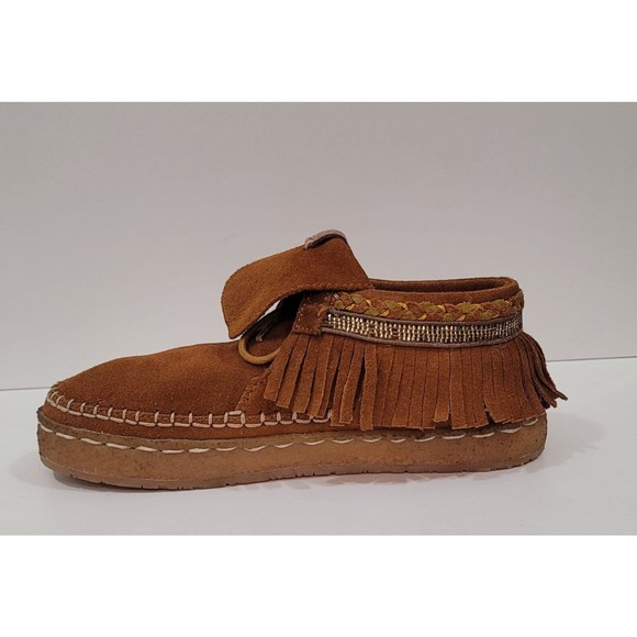 Laidback London Ekry Chestnut Suede Handmade Mocassin Sz.EU-36 US-5 - Picture 4 of 7